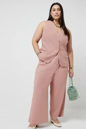 River Island Womens Pink Curve Fitted Longline Waistcoat