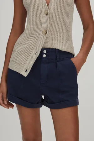 Paige Womens High Rise Shorts With Turned-Up Hems