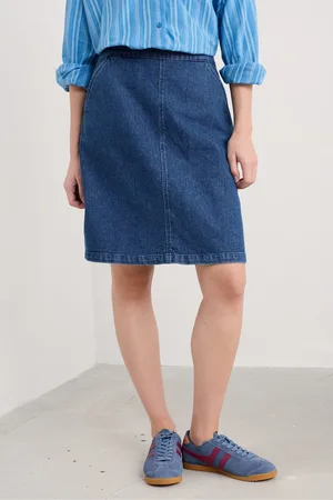 Seasalt Cornwall Dovetail A-Line Corduroy Skirt AU 8