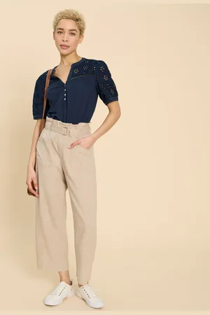 White Stuff Womens 100% Cotton Bella Broderie Mix Top