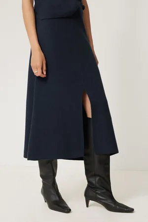 Jigsaw Womens Cotton Blend Knitted Skirt