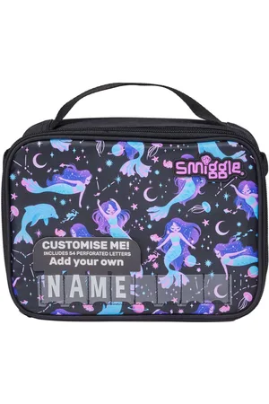 SMIGGLE Boys Black Limitless Oblong Attach Id Lunchbox