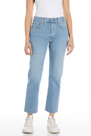 Replay Womens Light Denim Maijke Straight Fit Jeans