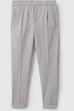 Reiss Boys Melange Brighton 3-9 yrs Relaxed Elasticated Trousers with Turn-Ups