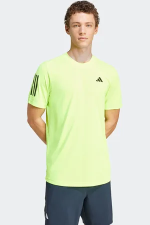 adidas Mens Neon Club 3-Stripes Tennis T-Shirt