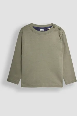 JoJo Maman Bébé Boys Khaki Plain Top