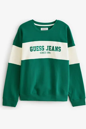 Guess Mens Colourblock Logo Sweatshirt