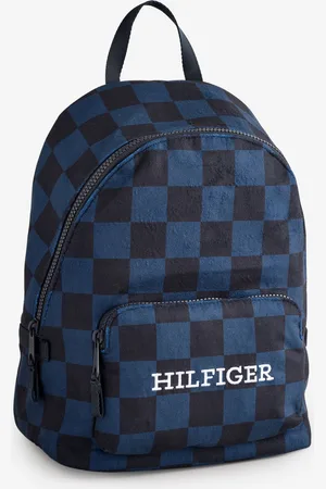 Tommy Hilfiger Blue Monotype Check Backpack ONE