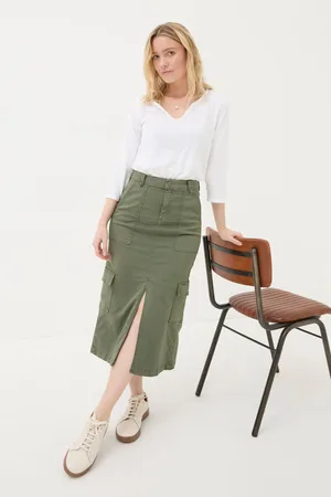 Fat Face Womens FatFace Lara Cargo Midi Skirt
