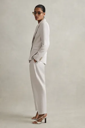 Reiss Womens Light Farrah Single Breasted Suit Blazer with TENCEL Fibers