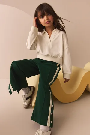 Next Girls Ecru 100% Cotton Collared Boxy Sweatshirt (3-16yrs)