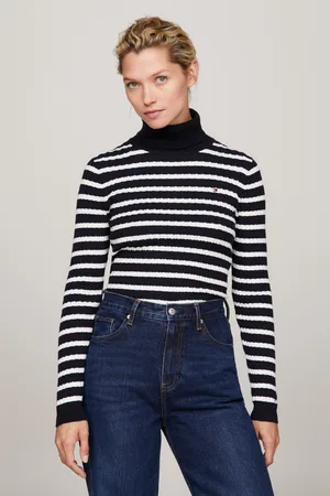 Tommy Hilfiger Womens Cable Knit Sweater