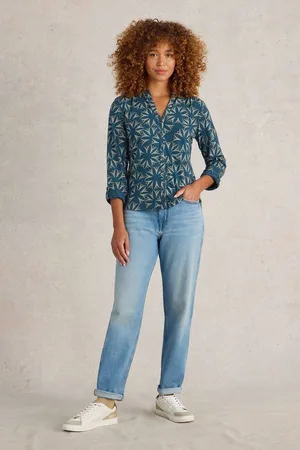 White Stuff Womens Annie 100% Cotton Jersey Shirt
