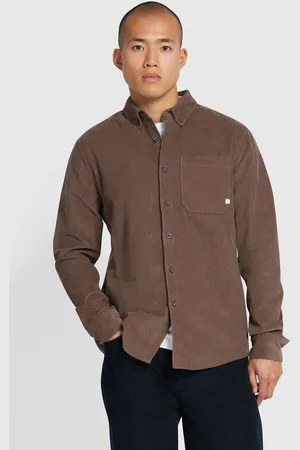 Farah Mens Spencer Long Sleeve Corduroy Shirt