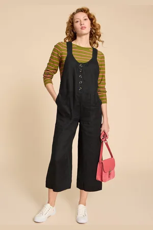 White Stuff Womens Viola 100% Linen Dungaree