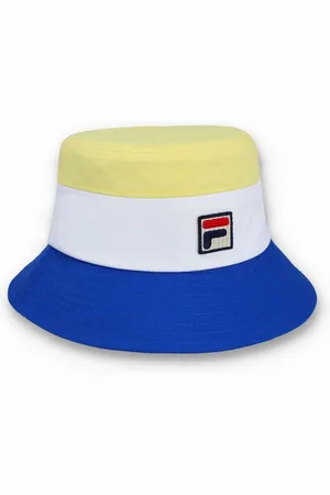 Fila Yellow Marco Tri Colour Bucket 100% Cotton Hat With Heritage Logo One