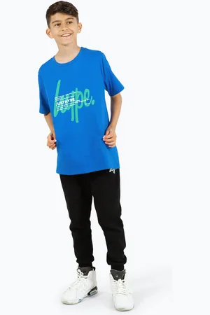 Hype Boys . Boys Green Double 100% Cotton T-Shirt
