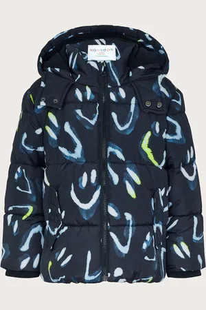 Monsoon Boys Happy Face Hooded Puffer Coat