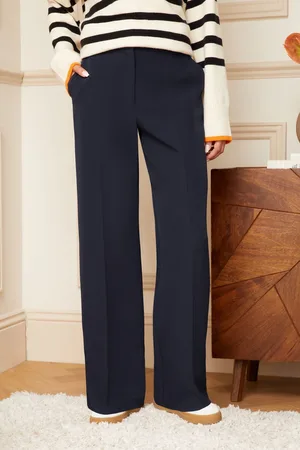 Love & Roses Womens Tall High Waist Wide Leg Tailored Trousers