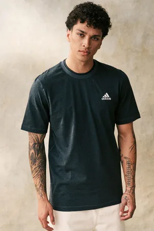 adidas Mens 100% Cotton Essentials Melange T-Shirt