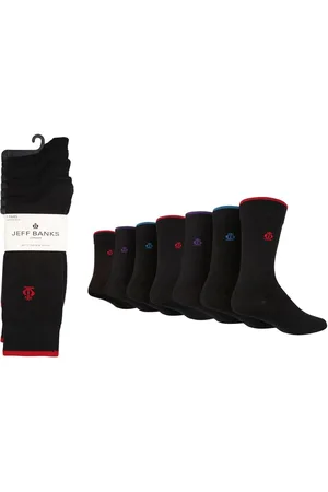 Jeff Banks Mens Classic Crown Detail Everyday Socks 7 Pack