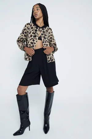 River Island Black Straight Shaft High Leg Boots AU 5 (EU 36)