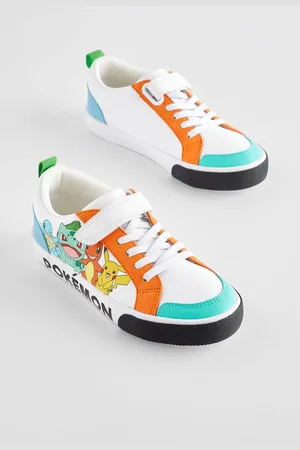 Pokemon Boys One Strap Elastic Lace Trainers