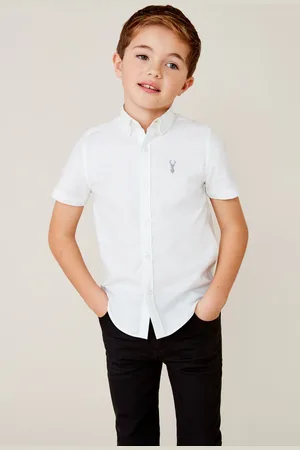 Next Boys Short Sleeve Cotton Rich Oxford Shirt (3-16yrs)