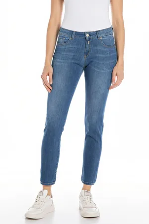 Replay Womens Mid Denim Slim Fit Jeans