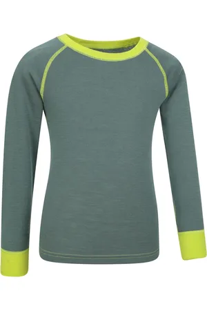 Mountain Warehouse Green Merino II Kids Round Neck Thermal Top 5