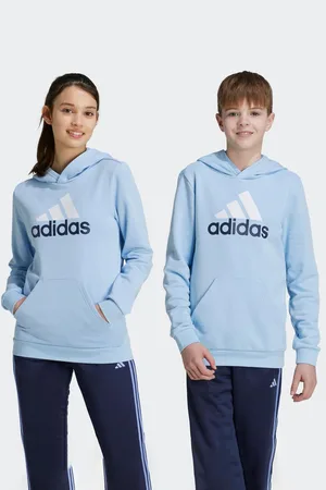 adidas Boys Sportswear Essentials Two Colored Big Logo Cotton Hoodie