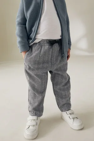 Next Boys Dogtooth Cosy Pull On Smart Trousers (3mths-7yrs)