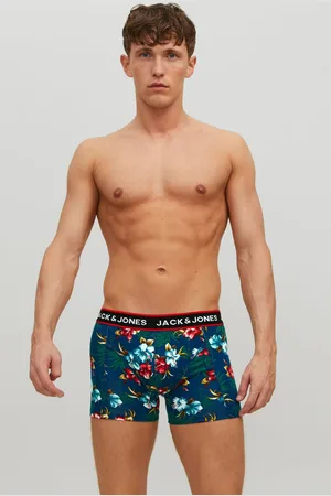 JACK & JONES Mens Logo 100% Cotton Boxers 3 Pack