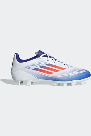 adidas Mens White/Blue/Red F50 Club Flexible Ground Boots