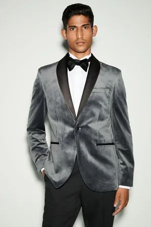 Next Mens Regular Fit Velvet Blazer
