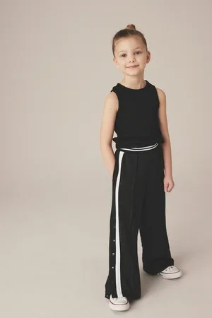Next Girls Wide Leg Popper Joggers (3-16yrs)
