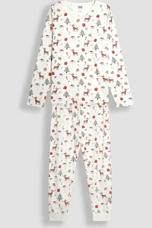JoJo Maman Bébé Mens Mens Christmas Print Pyjamas Set