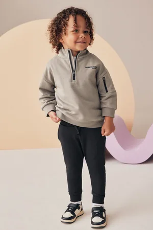 Next Boys Mink Funnel Zip Neck Sweatshirt and Joggers Set (3mths-7yrs)