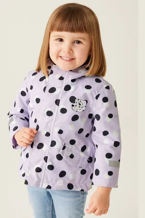 Regatta Girls Purple Animal Rainy Day Waterproof Jacket