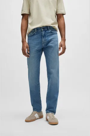 HUGO BOSS Mens Regular Fit Taper Comfort Stretch Denim Jeans