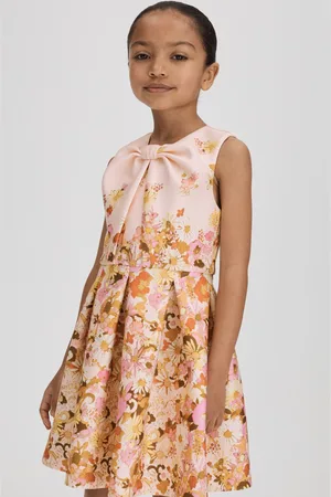 Reiss Girls Multi Josephine 4-9 yrs Scuba Knot Fit-and-Flare Dress