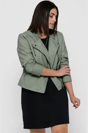 ONLY Womens Collarless Biker Jacket