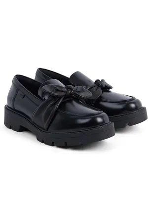 Kickers Girls Kori Loafer Bow Leather Shoes