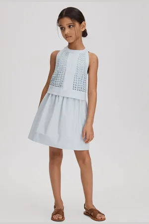 Reiss Girls Eden 9-13 yrs Embroidered Halter Neck Dress