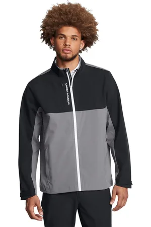 Under Armour Mens /Black Golf Glide Rain Jacket