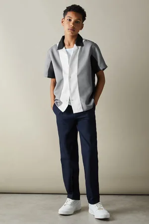 Reiss Boys Creed 3-9 yrs Textured Half Zip Polo Shirt