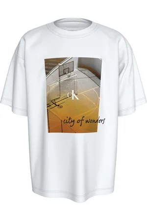 Calvin Klein Boys Relaxed 100% Cotton City Scene T-Shirt
