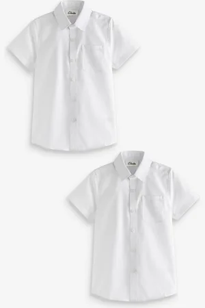 Clarks Boys Short Sleeve Boys School Shirts 2 Pack