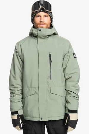 Quiksilver Mens Green Mission Solid Ski Jacket