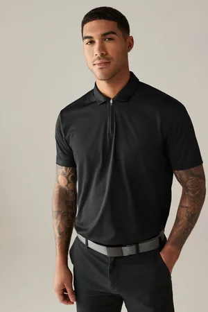 Next Mens Active Textured Golf Polo Shirt
